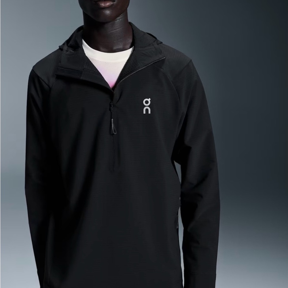 On Running Black Lightweight Half-Zip Womens Shirt Jacket